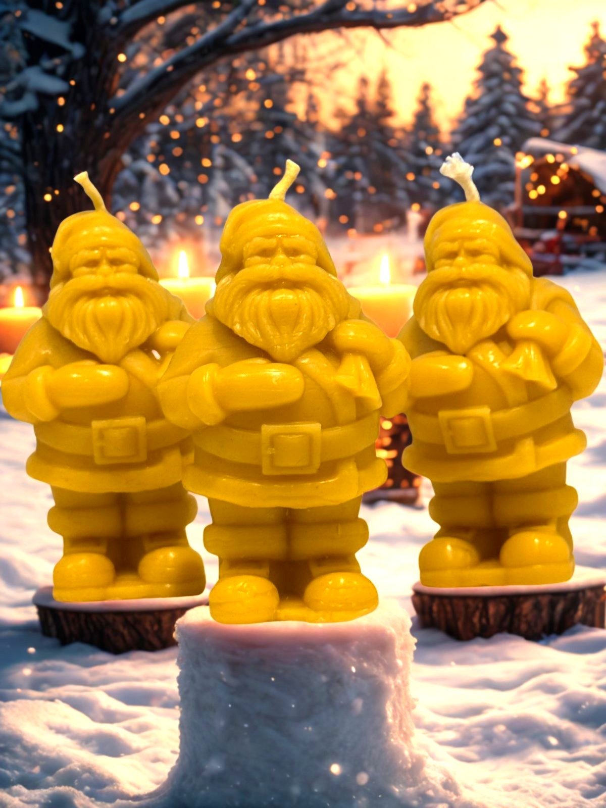 Little Beeswax Santa Candle - Haskins Honey