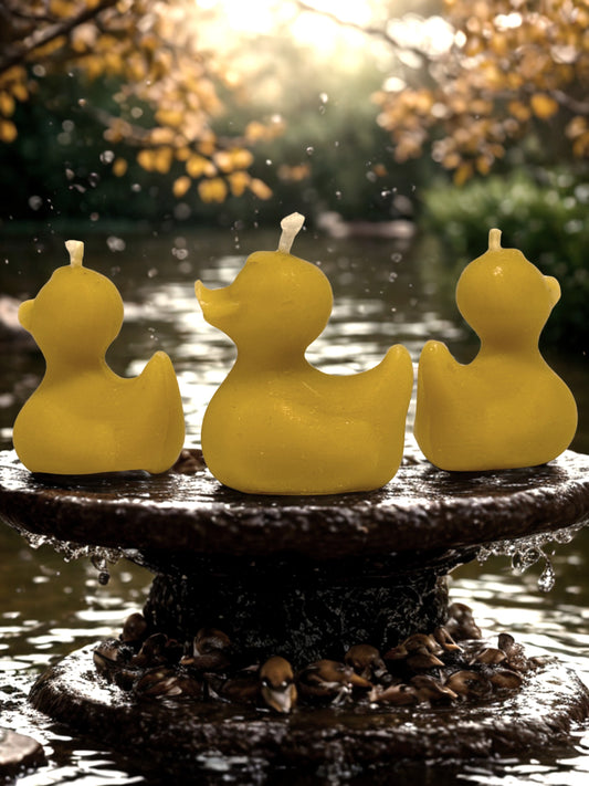 Beeswax Duckling Candle