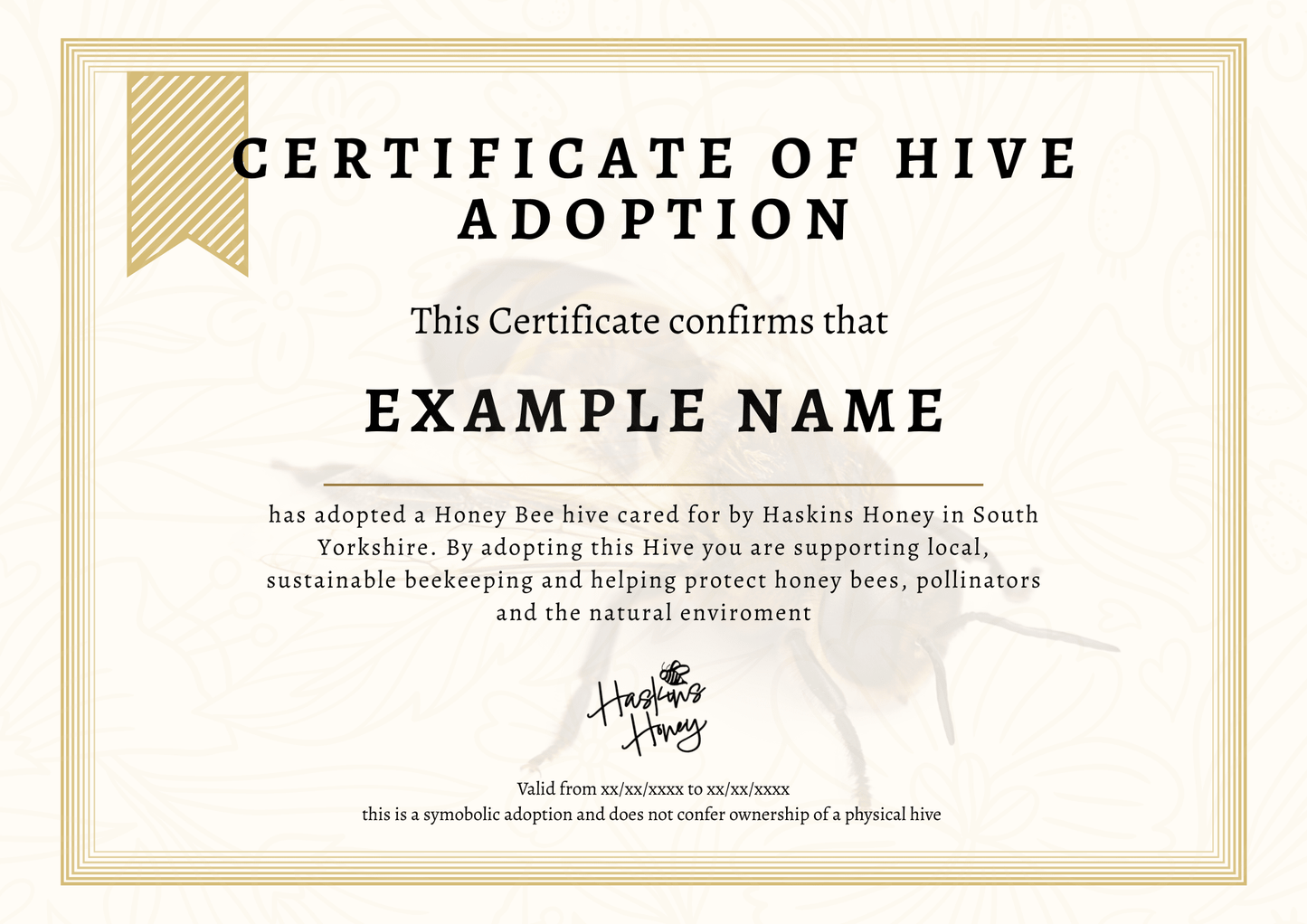 Adopt A Hive - Haskins Honey