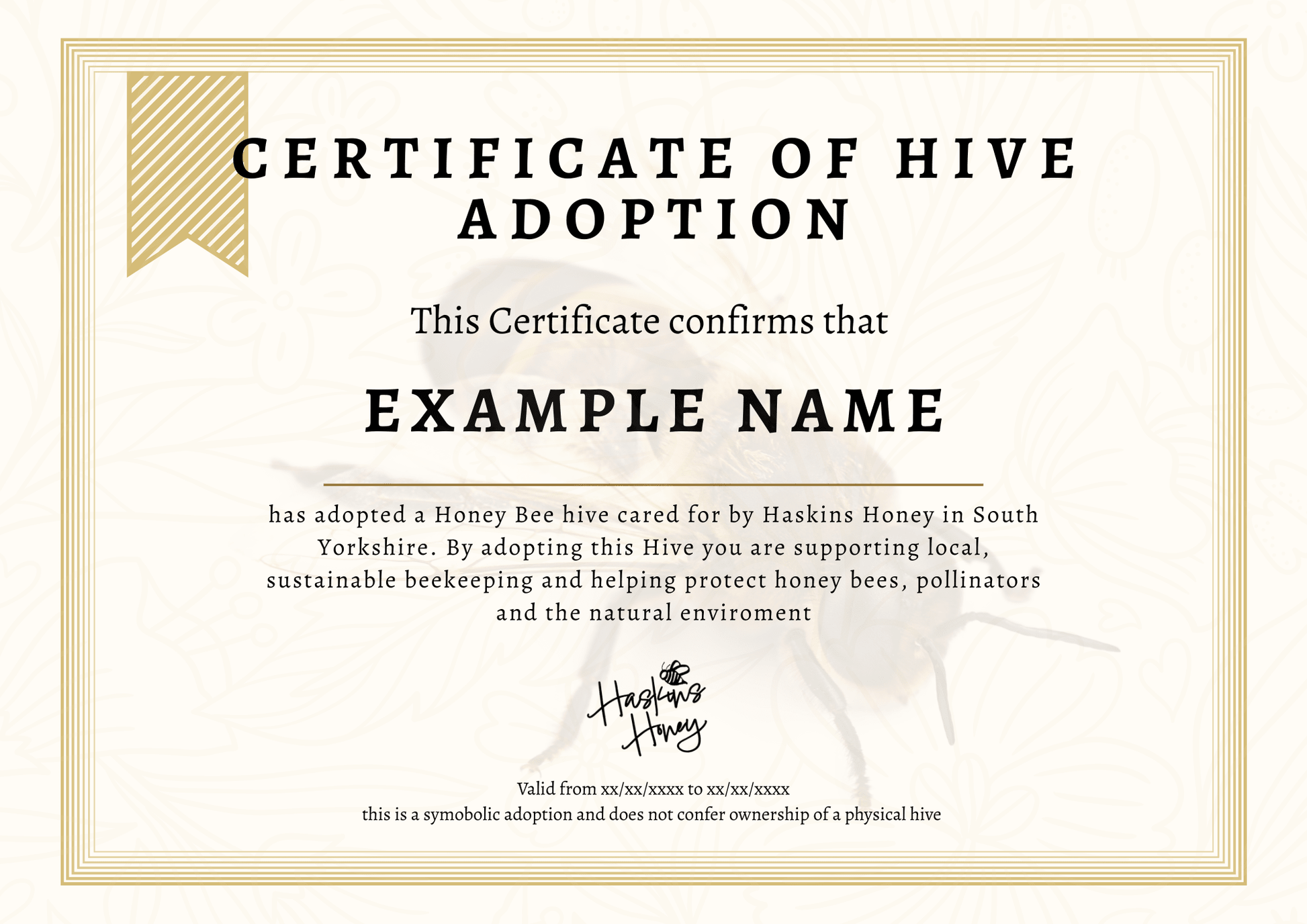 Adopt A Hive - Haskins Honey