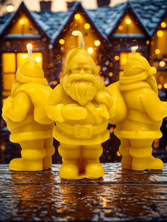 Grand Beeswax Santa Candle - Haskins Honey