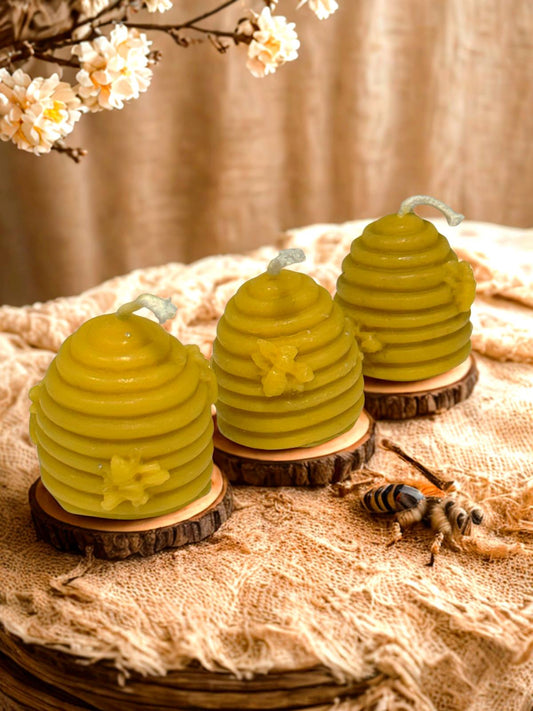 Little Beeswax Skep Candle - Haskins Honey